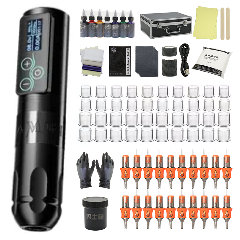 Tattoo pen set motor machine professional cutting thread fog tattoo