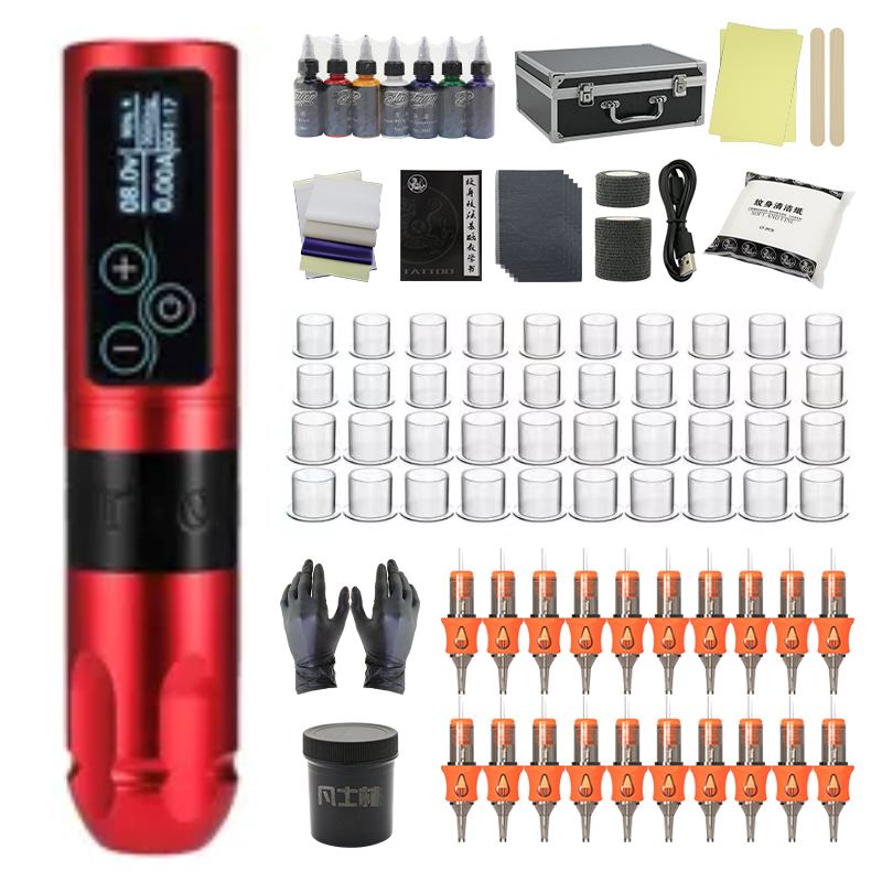 Tattoo pen set motor machine professional cutting thread fog tattoo