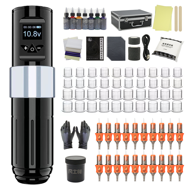 Tattoo pen set motor machine professional cutting thread fog tattoo