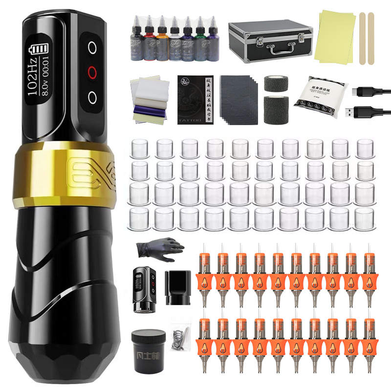 Tattoo pen set motor machine professional cutting thread fog tattoo