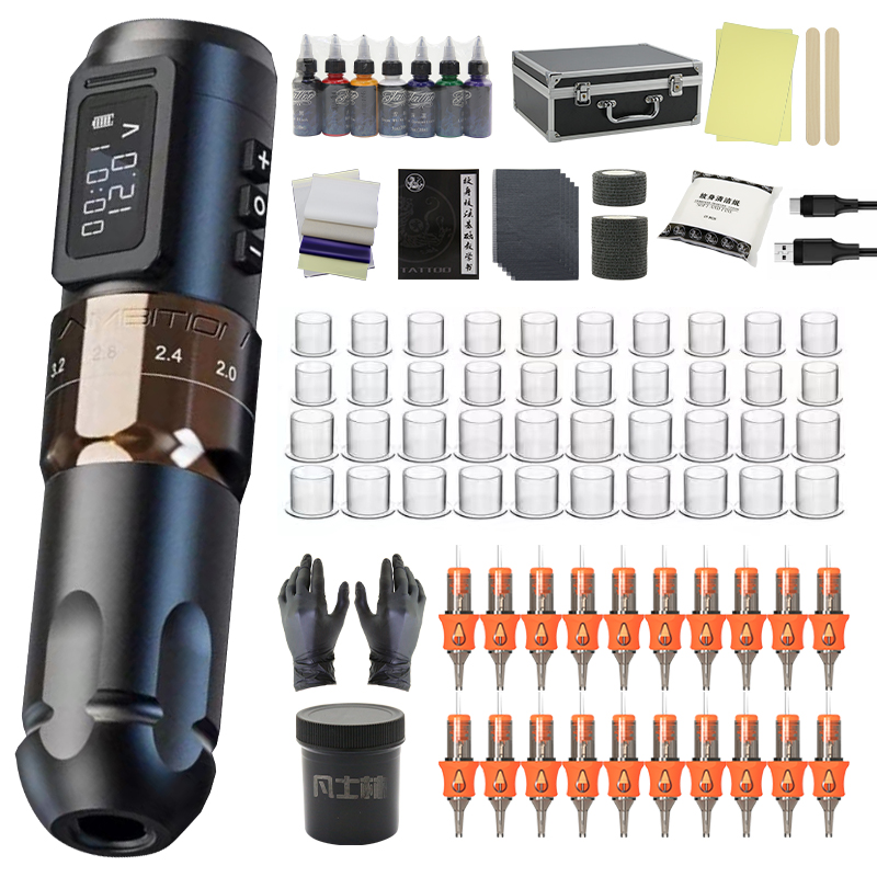 Tattoo pen set motor machine professional cutting thread fog tattoo