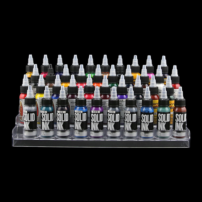 Tattoo color shelf base 4-layer 40-hole pattern color display rack-中国玄虎纹身器材