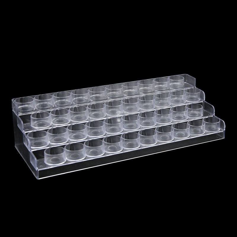 Tattoo color shelf base 4-layer 40-hole pattern color display rack-中国玄虎纹身器材