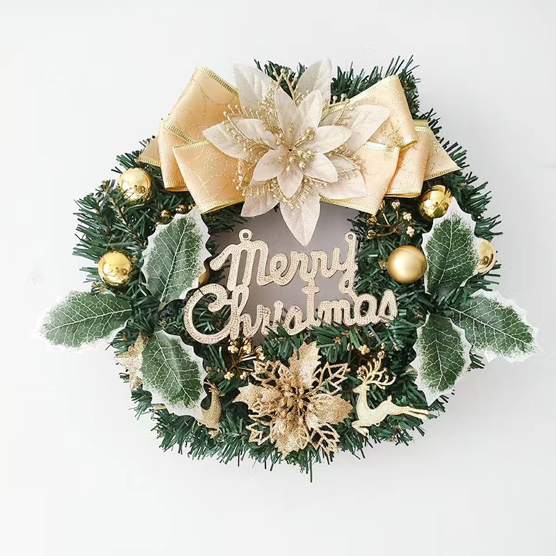 11.8 Inch Christmas Wreath Wall Hanging Flower Link Day Party Decoration