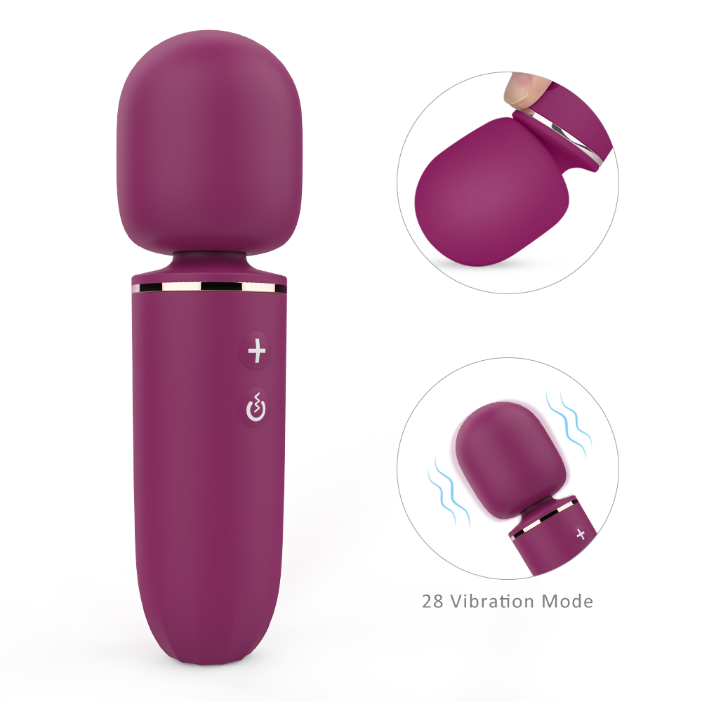 Micro Rechargeable Vibrating Massager Wand With 7 Vibration Modes  