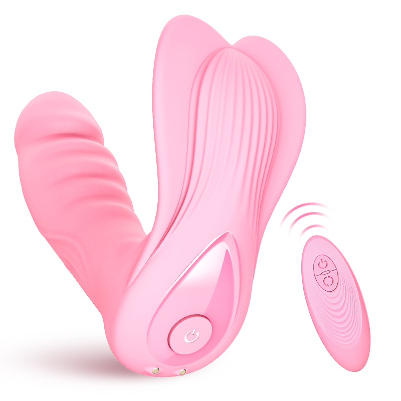 7 Modes Wearable Clitoral & G-Spot Wireless Long Distance Dildo Pink-Lovevib