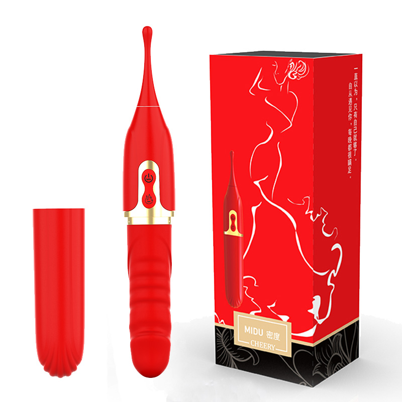 Luxury Pen Tip Clit and G-spot Vibrator Female Thrusting Sex Toy