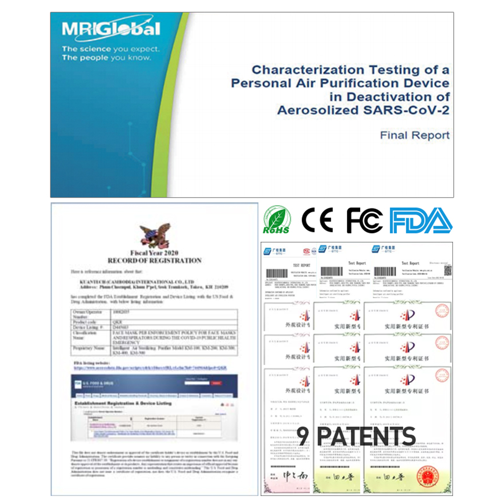 Sterilizable mask Wearable air purifier