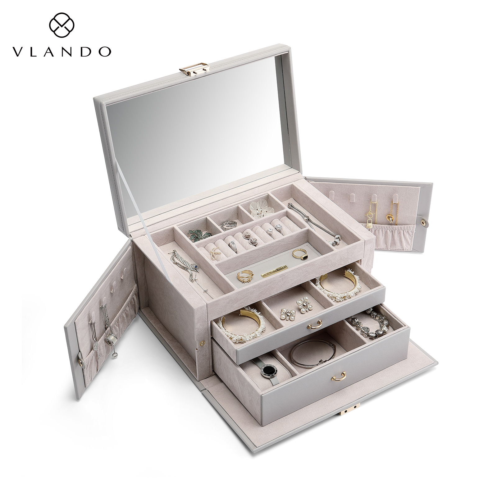 Skyland Lockable Luxury Jewelry Box | VLANDO 