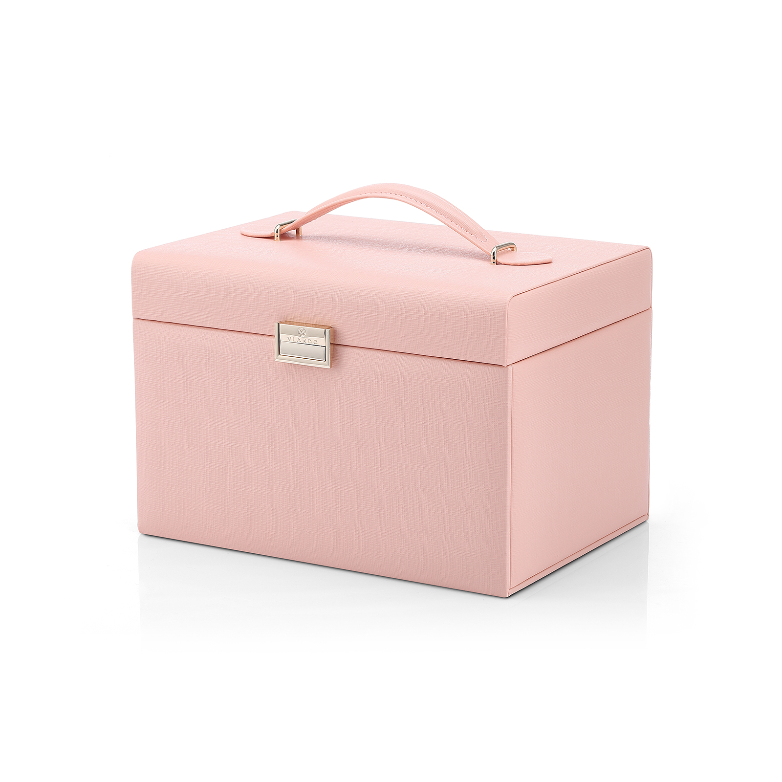 Vlando Jewelry Box Pu Leather Jewelry Storage Boxes with Earrings Necklaces Bracelets Ring Storage Box for Friends Women Girls. 