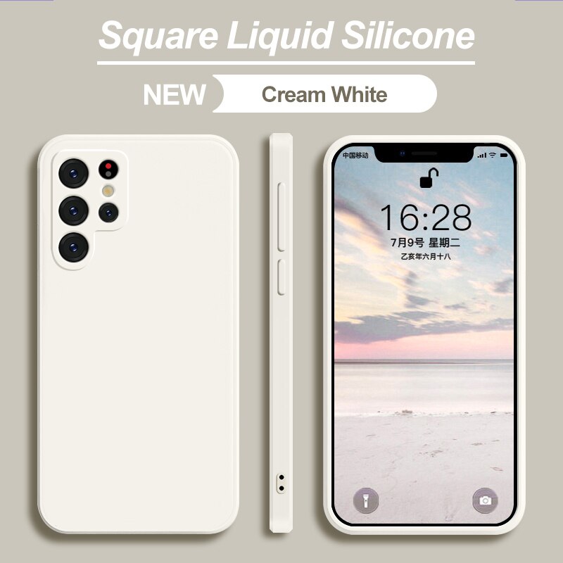 Square Liquid Silicone Case For Samsung