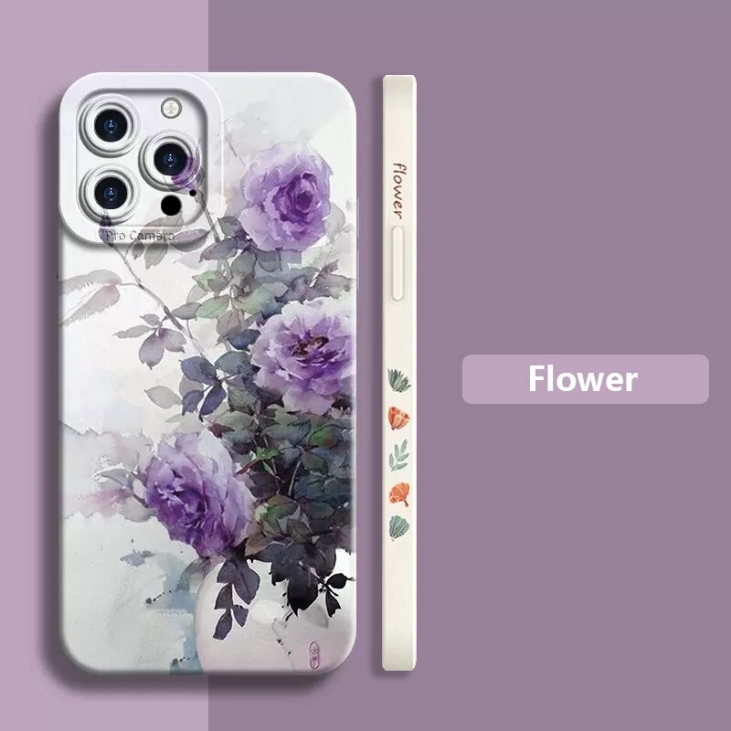 Watercolor Flower Plant Case For iPhone