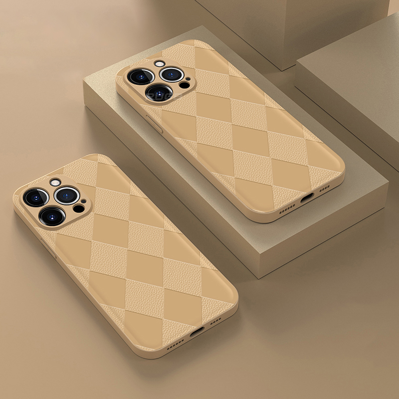 Grid Pattern Soft Frame Case for iPhone