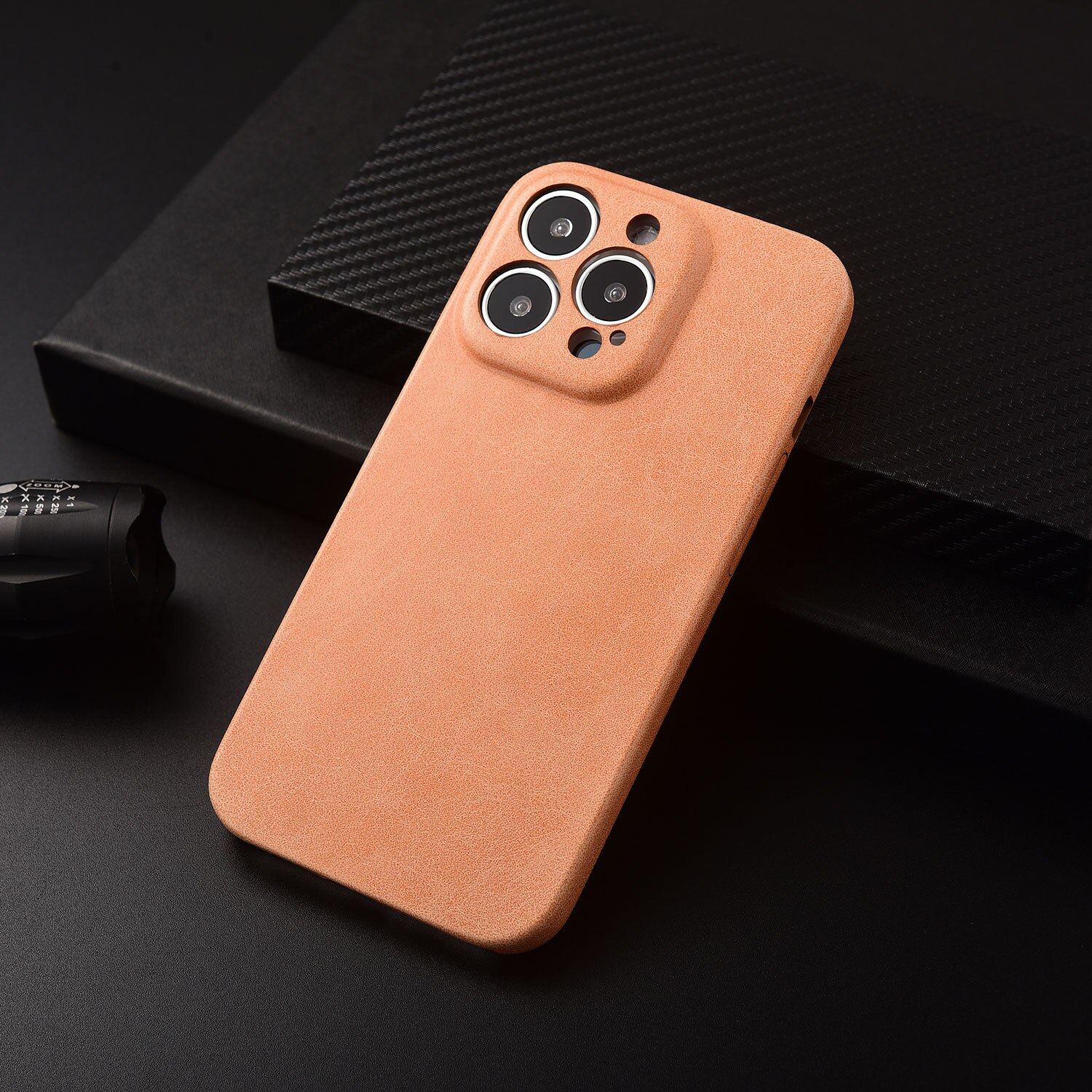Luxury Frosted Leather Full Case For iPhone