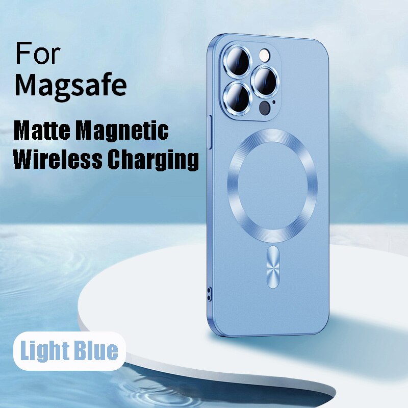 Glass Magnetic Wireless Charging Case for iPhone