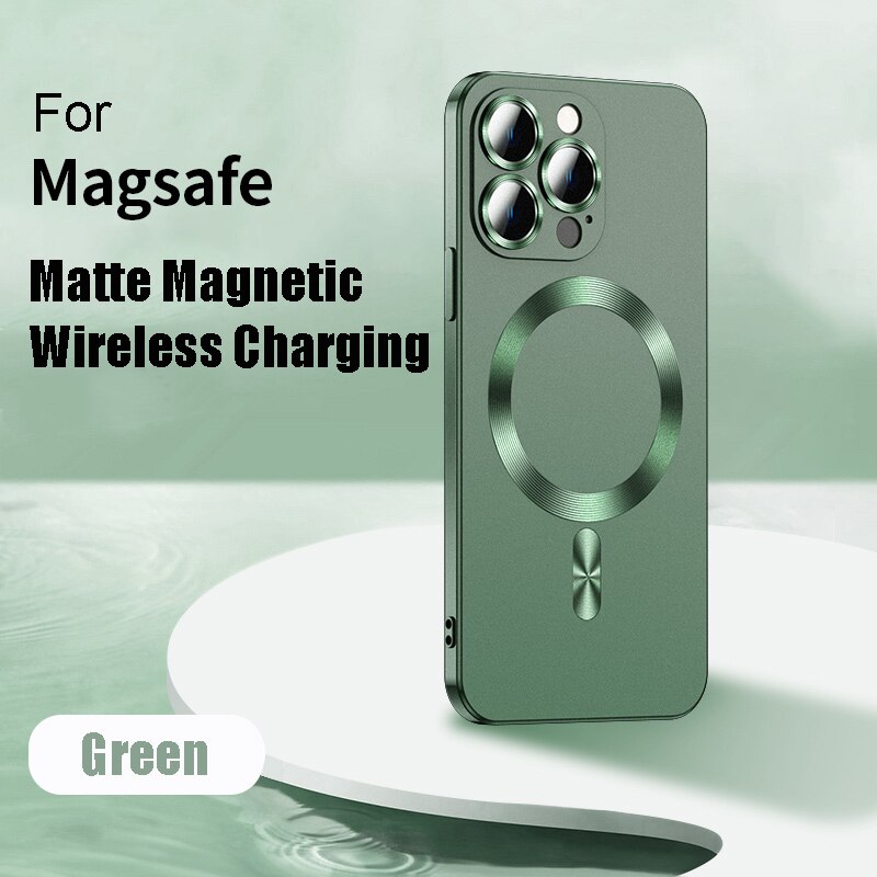Glass Magnetic Wireless Charging Case for iPhone