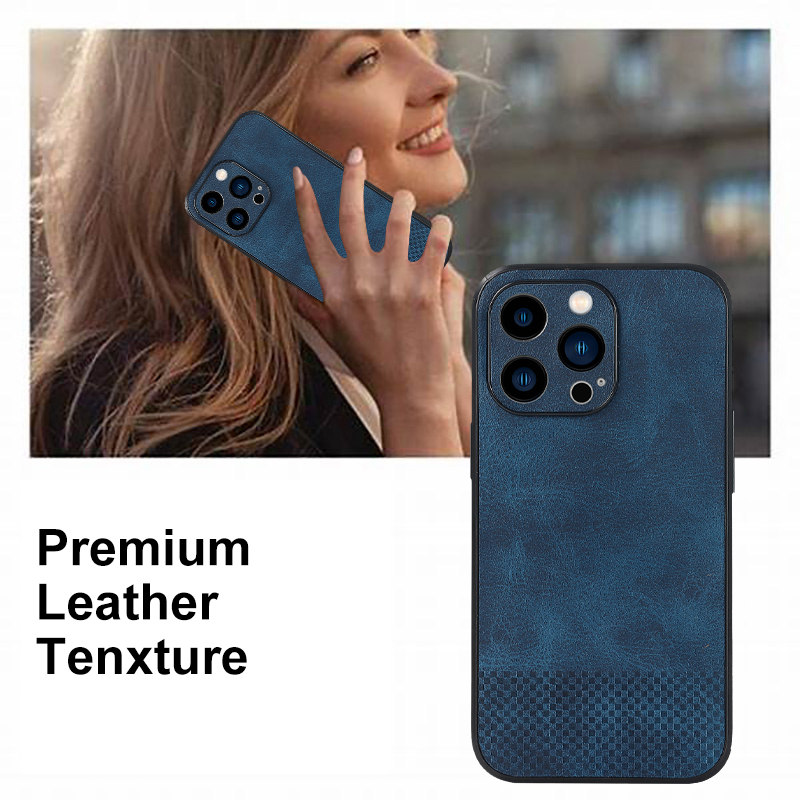 Cowhide Shockproof  Leather Case For iPhone