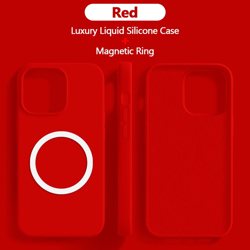 Liquid Magnetic Silicone Case For iPhone