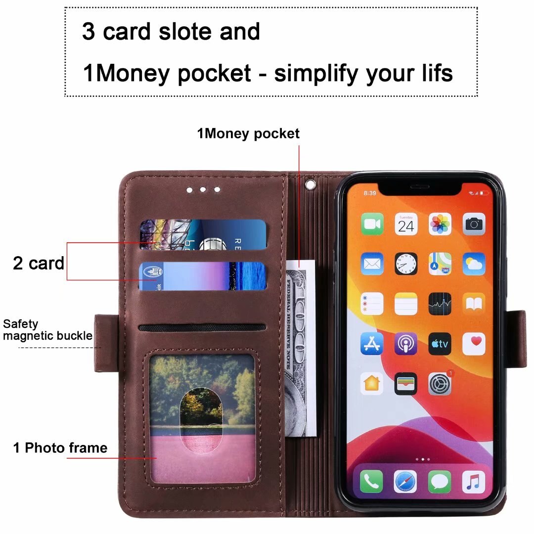 Retro Wallet Flip Leather Case For iPhone