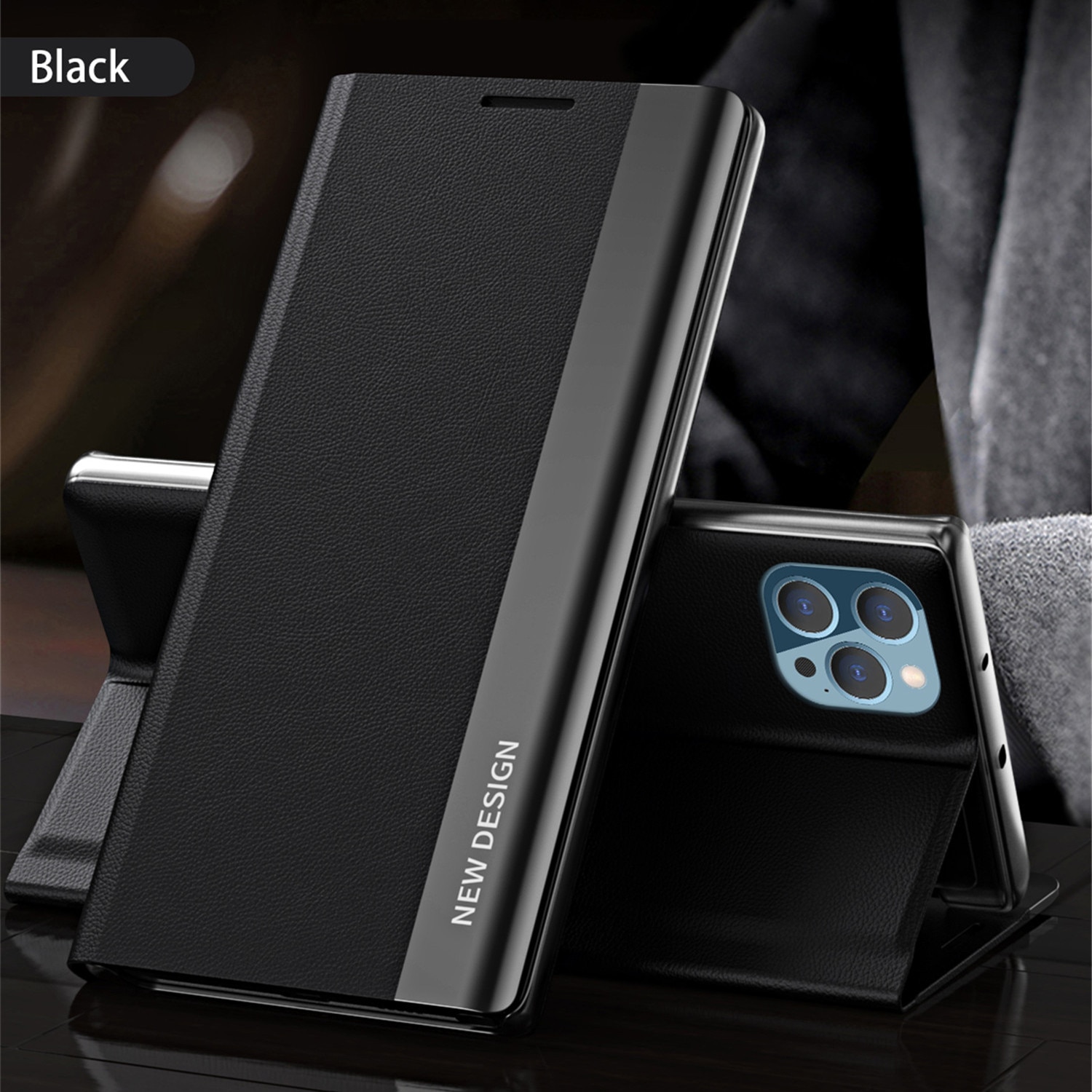 Magnetic Wallet Stand Flip Case For iPhone