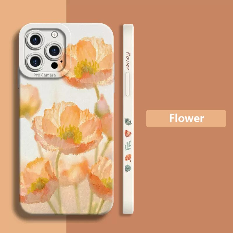 Watercolor Flower Plant Case For iPhone