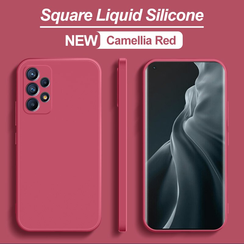 Square Liquid Silicone Case For Samsung