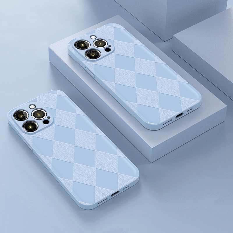 Grid Pattern Soft Frame Case for iPhone