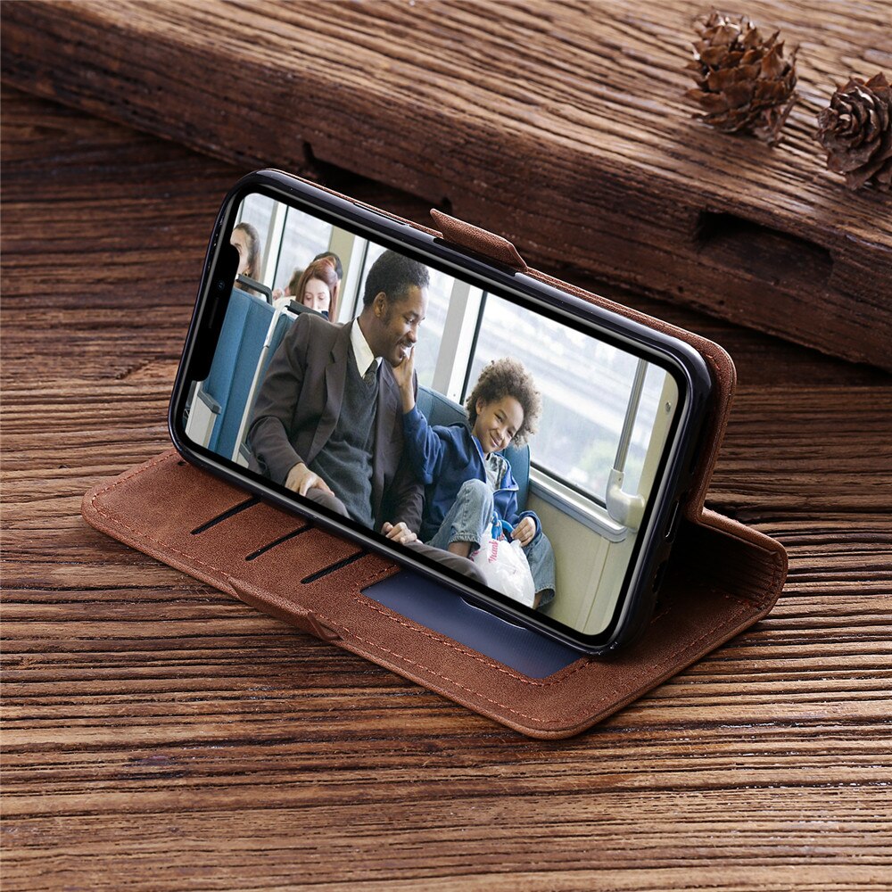 Retro Wallet Flip Leather Case For iPhone