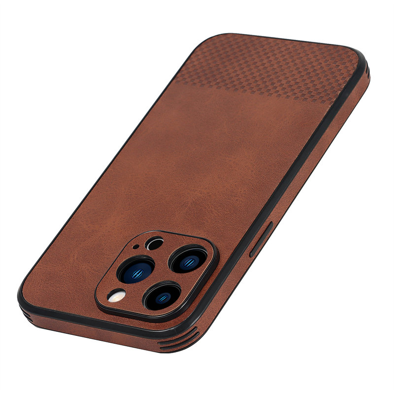 Cowhide Shockproof  Leather Case For iPhone