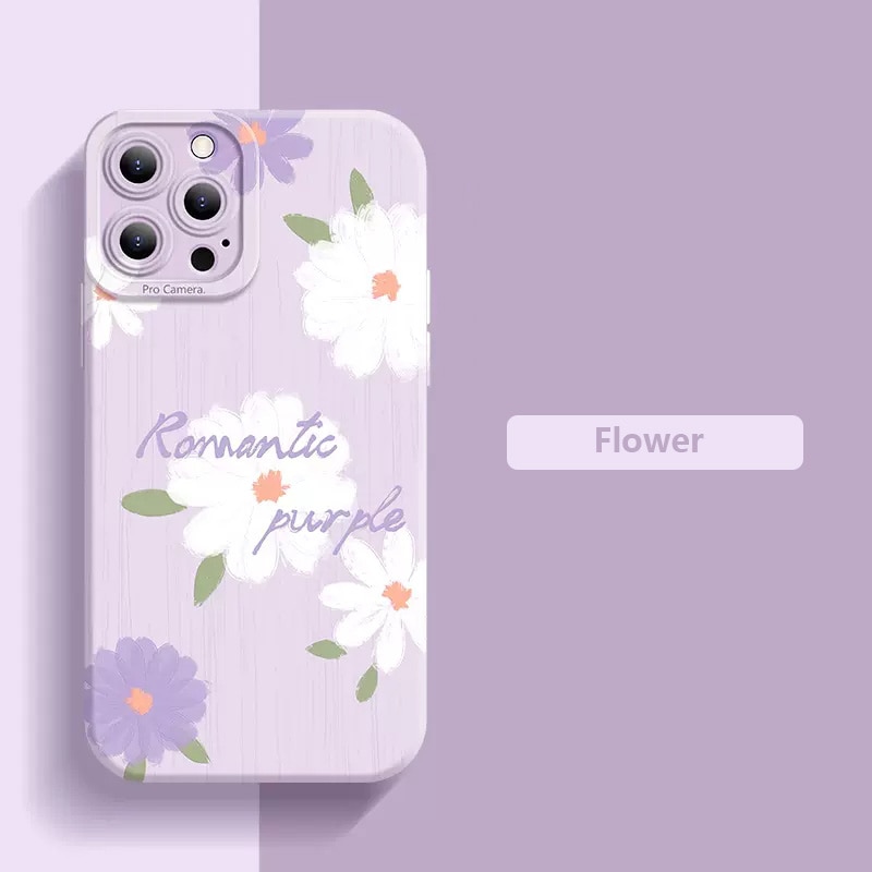 Watercolor Painting Flower Matte Case For iPhone