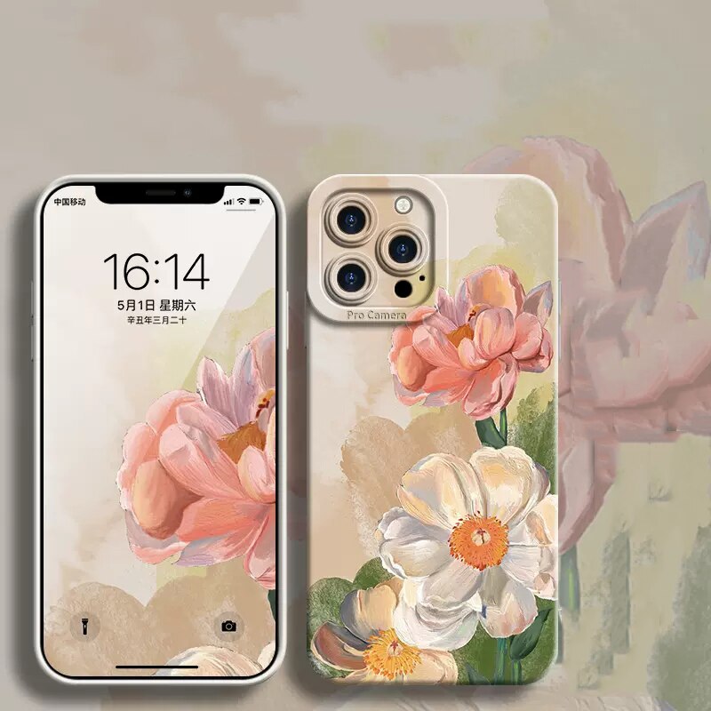 Watercolor Flower Plant Case For iPhone