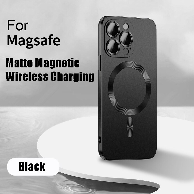 Glass Magnetic Wireless Charging Case for iPhone