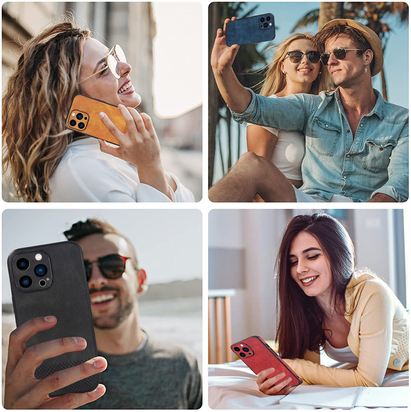 Cowhide Shockproof  Leather Case For iPhone