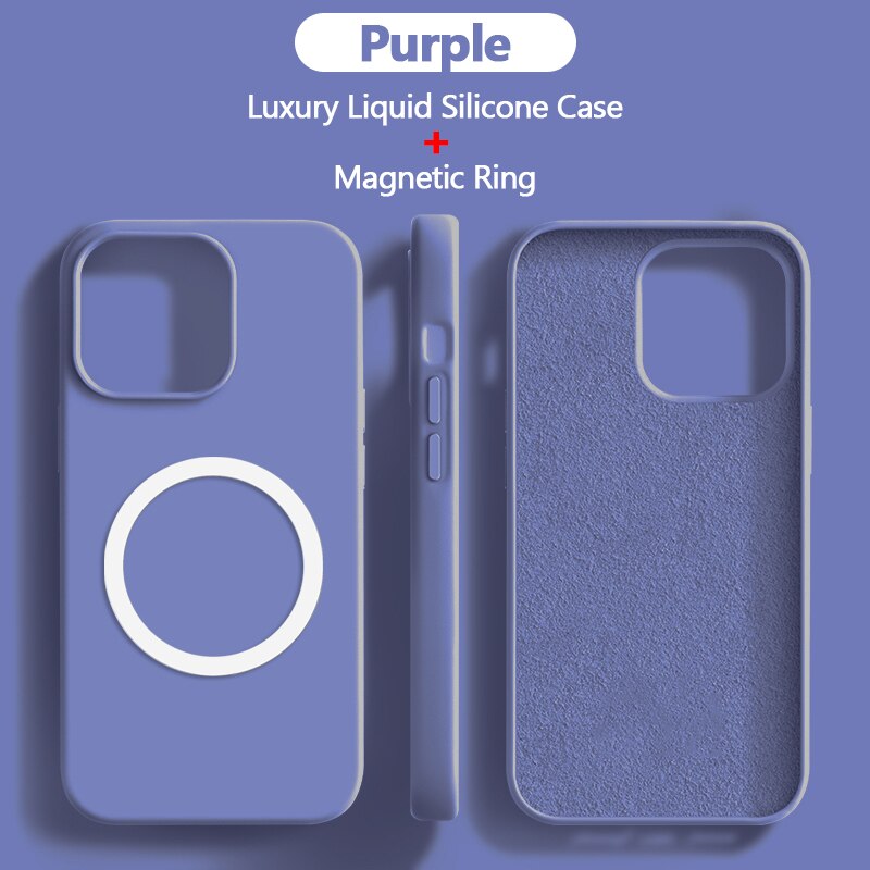 Liquid Magnetic Silicone Case For iPhone
