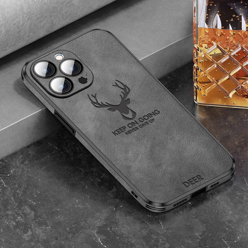 Silicone Deer Camera Protector Case For iPhone