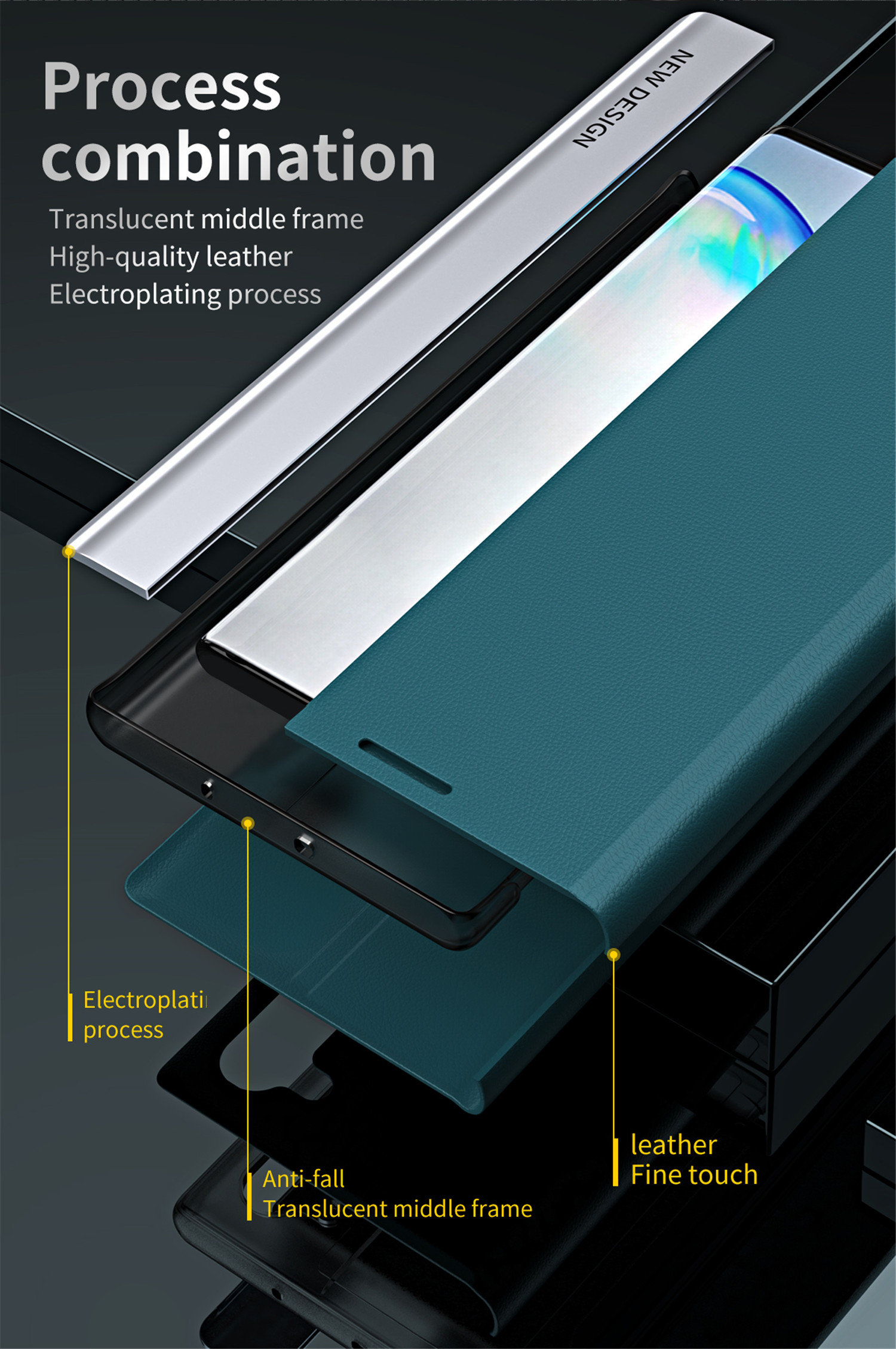 Magnetic Wallet Stand Flip Case For iPhone