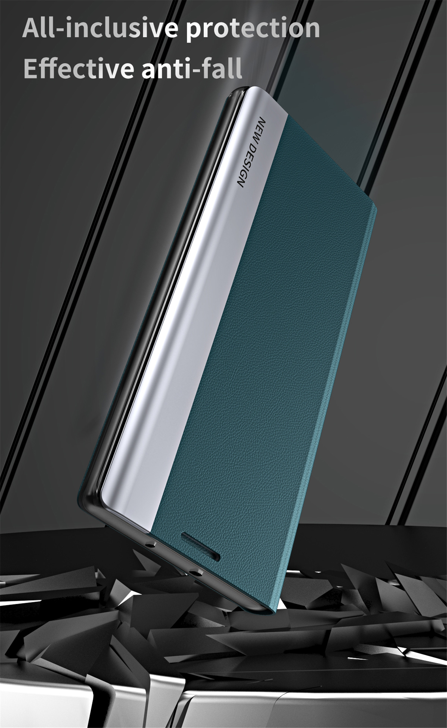 Magnetic Wallet Stand Flip Case For iPhone