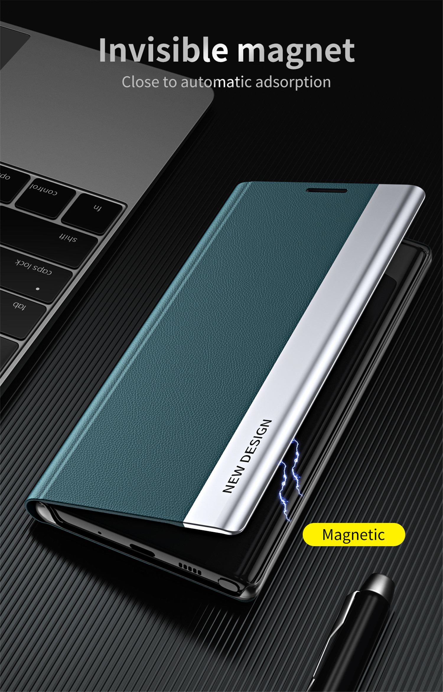 Magnetic Wallet Stand Flip Case For iPhone