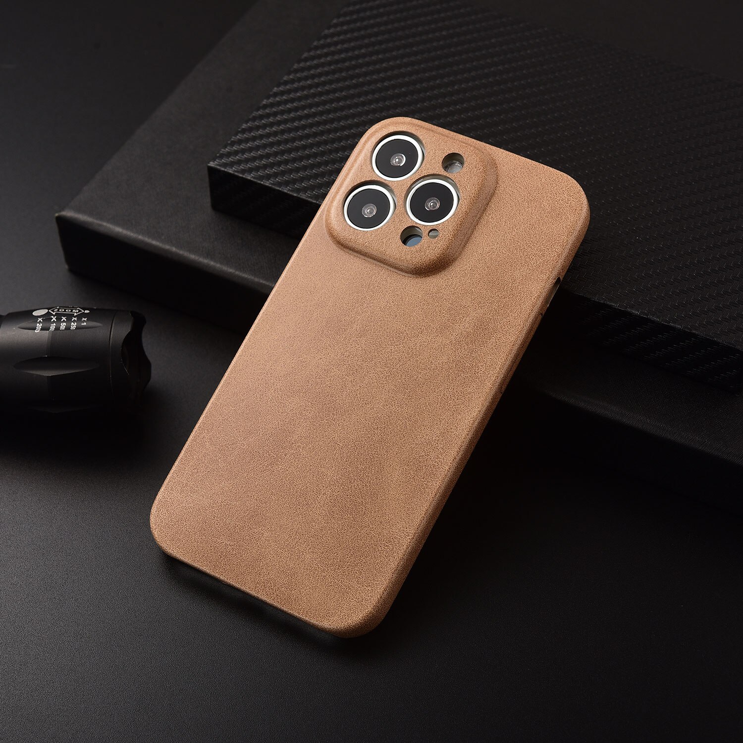 Luxury Frosted Leather Full Case For iPhone