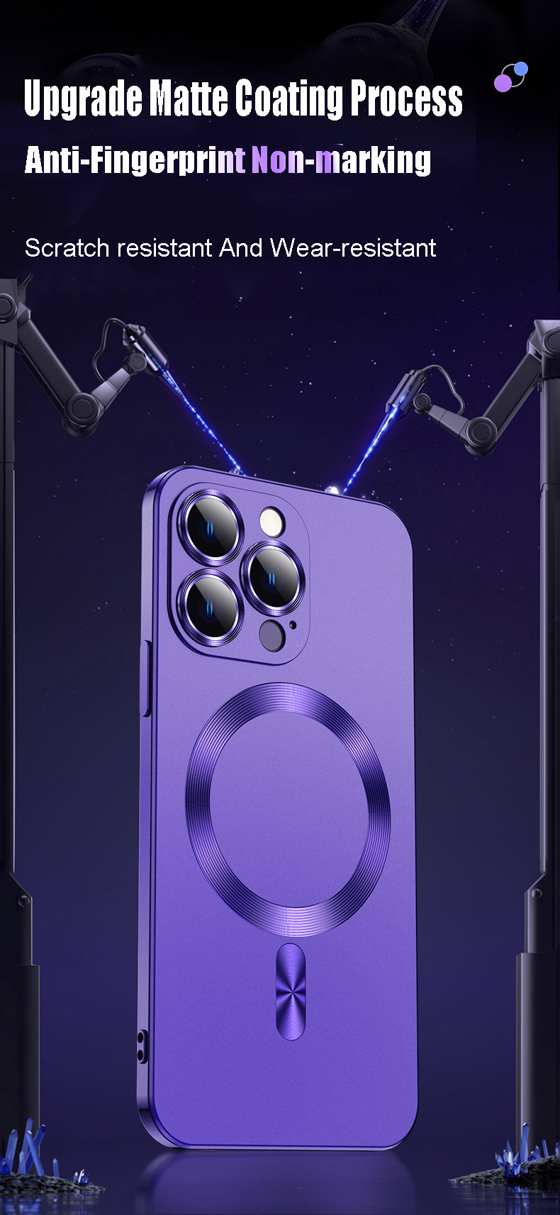 Glass Magnetic Wireless Charging Case for iPhone