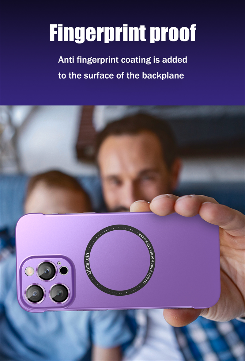 Matte Plating Frameless Hard Case For iPhone