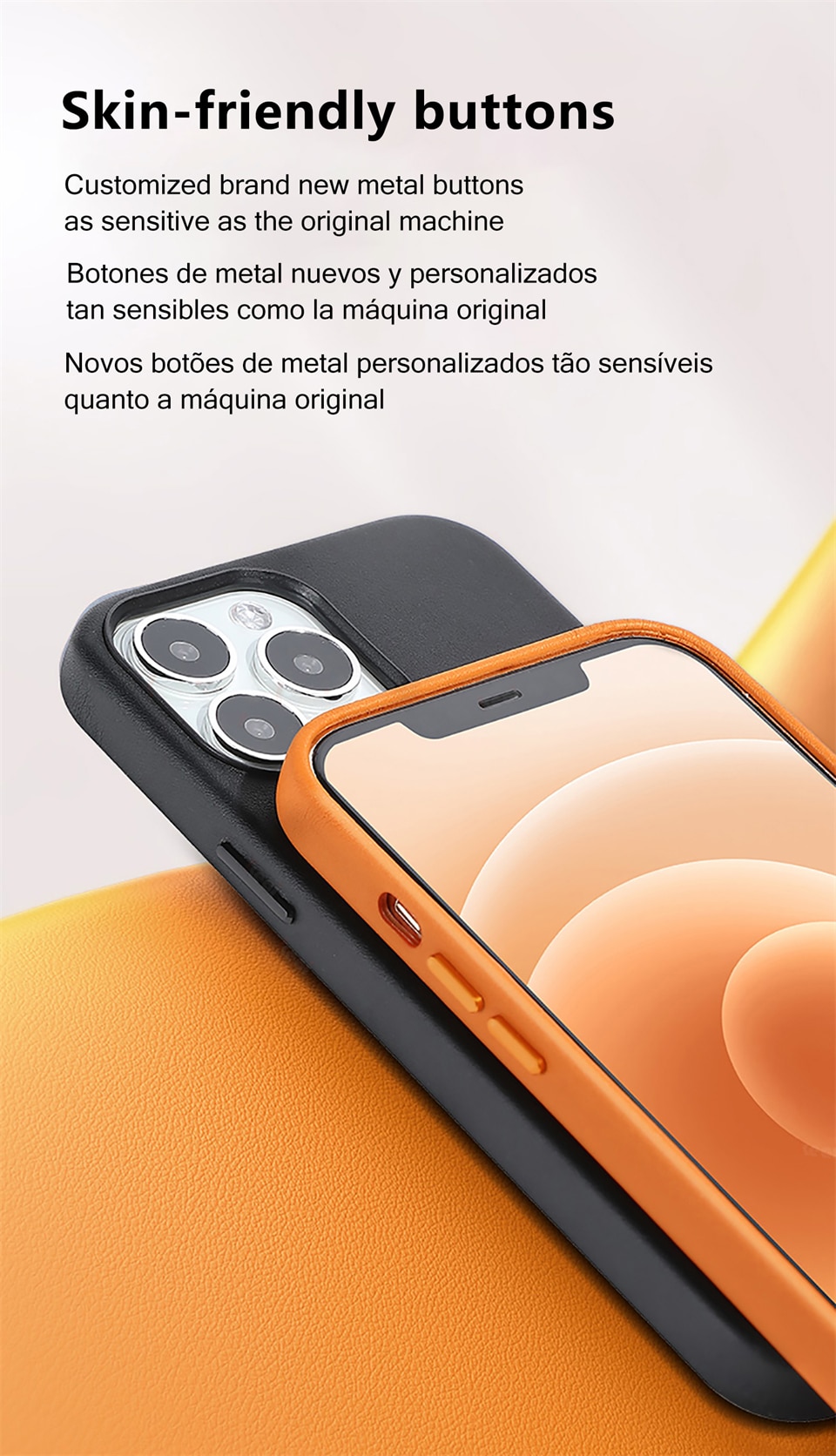 Magnetic Animated Leather Case For iPhone