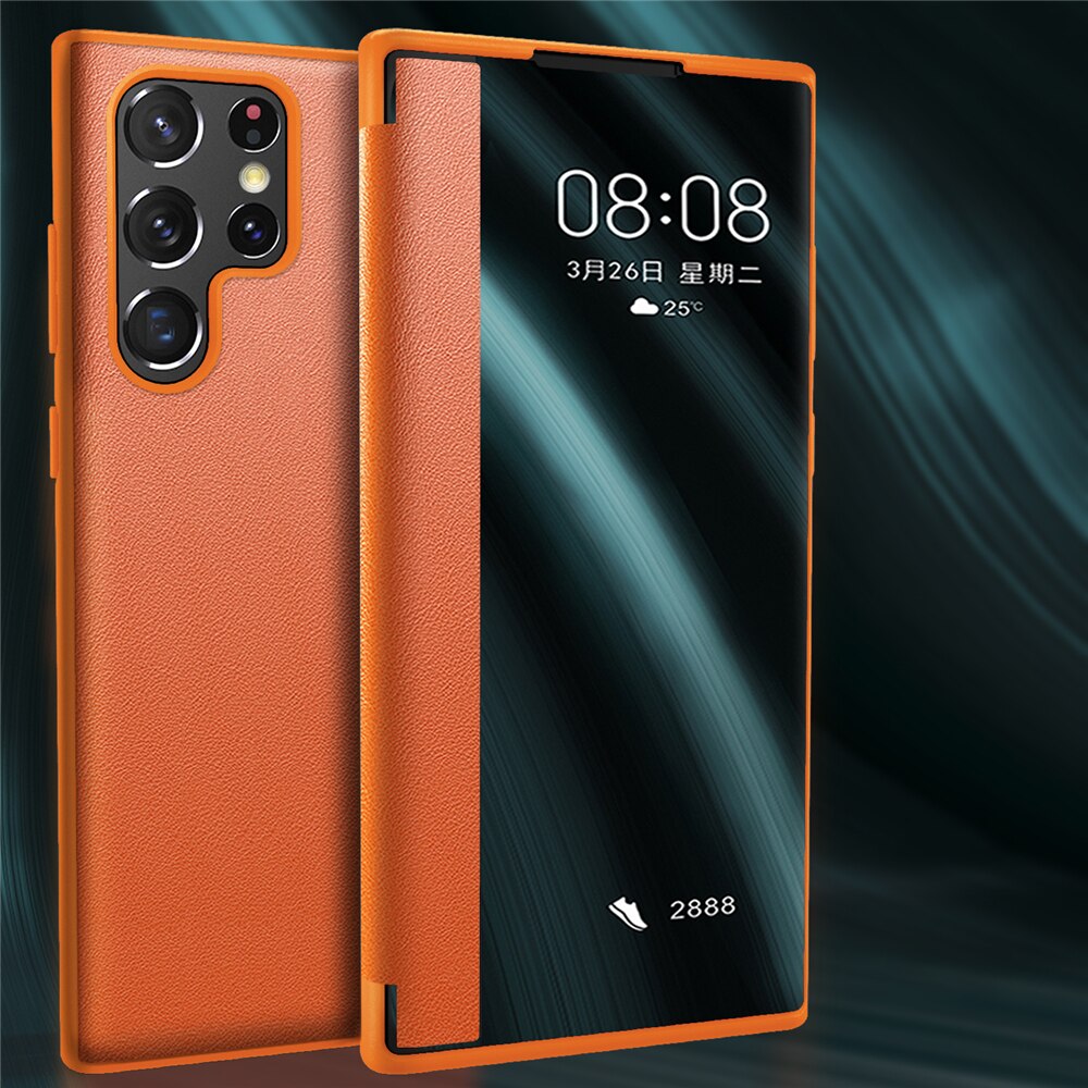 Business Leather Flip Case For Samsung