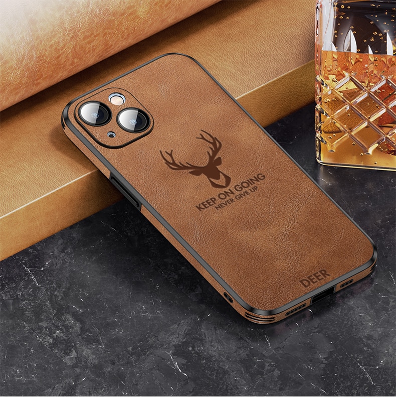 Silicone Deer Camera Protector Case For iPhone