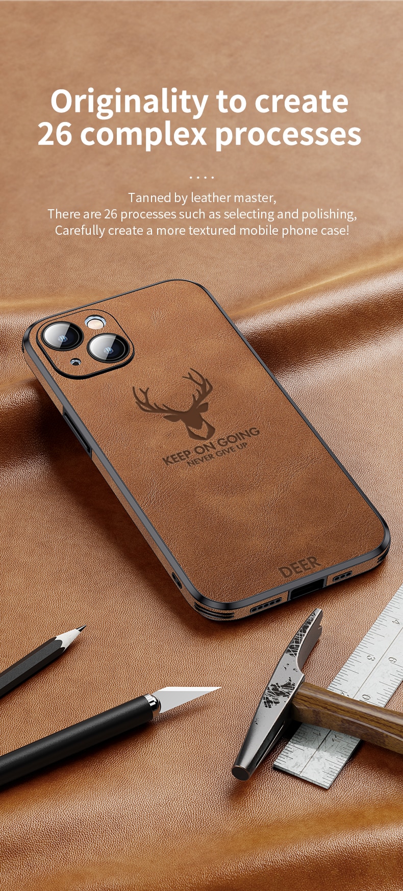 Silicone Deer Camera Protector Case For iPhone