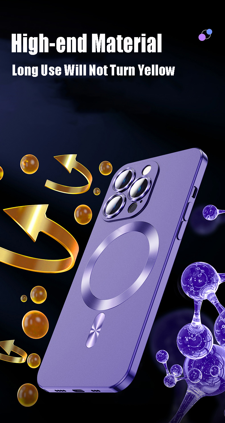 Glass Magnetic Wireless Charging Case for iPhone