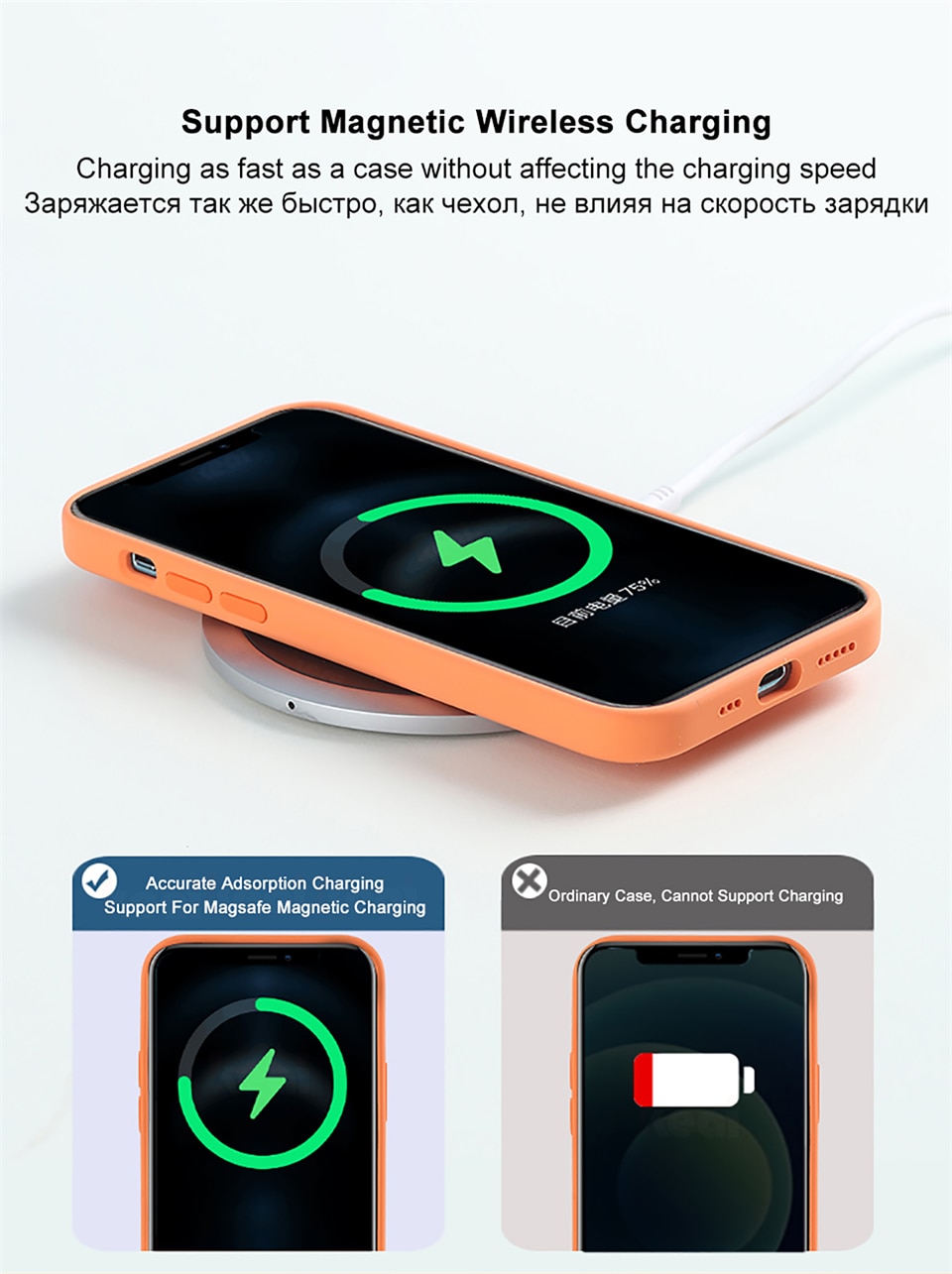 Magnetic Animated Leather Case For iPhone