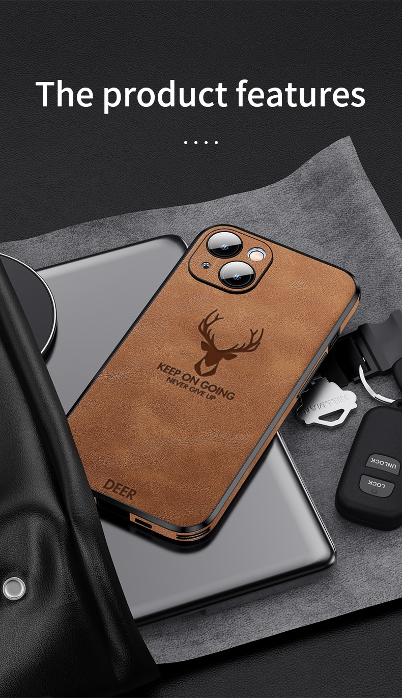Silicone Deer Camera Protector Case For iPhone
