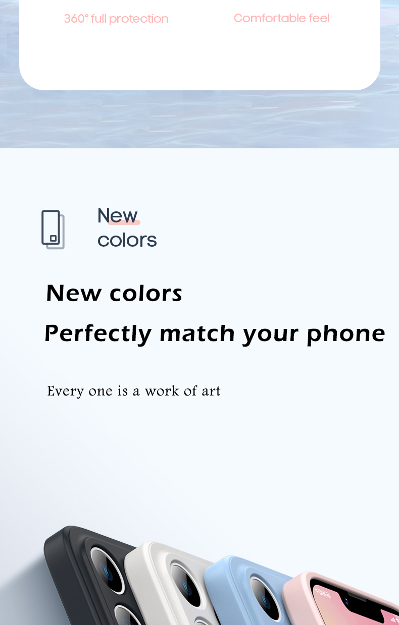 Original Square Liquid Silicone Case For iPhone