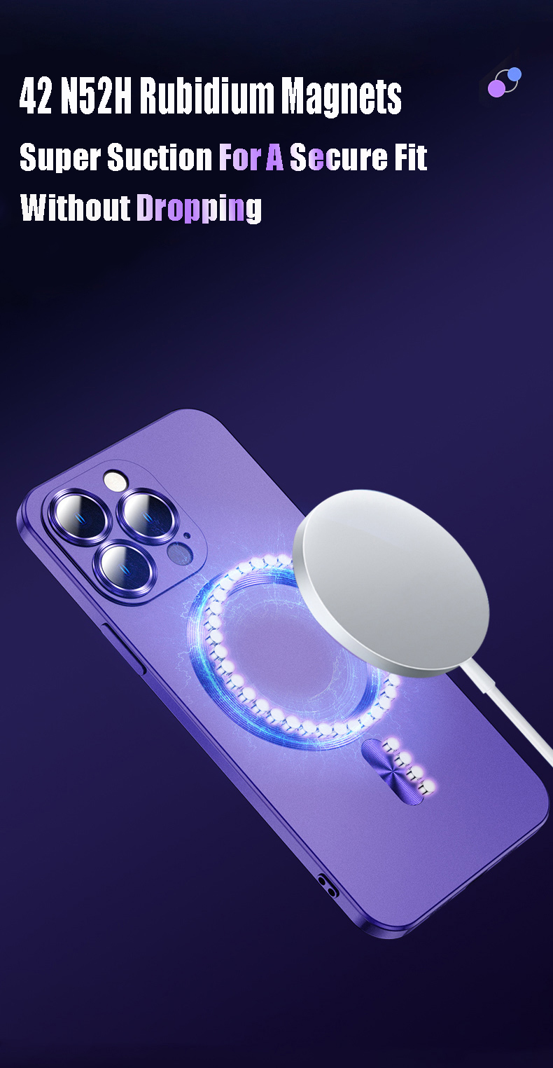 Glass Magnetic Wireless Charging Case for iPhone